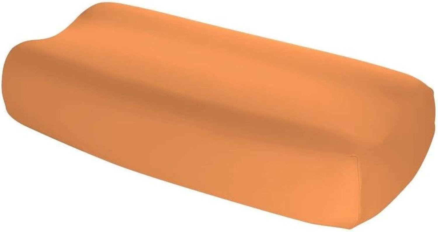 2 Stück Jersey Kissenbezug Spannbezug für Nackenstützkissen Vital Comfort S-1117 2044 orange Bild 1