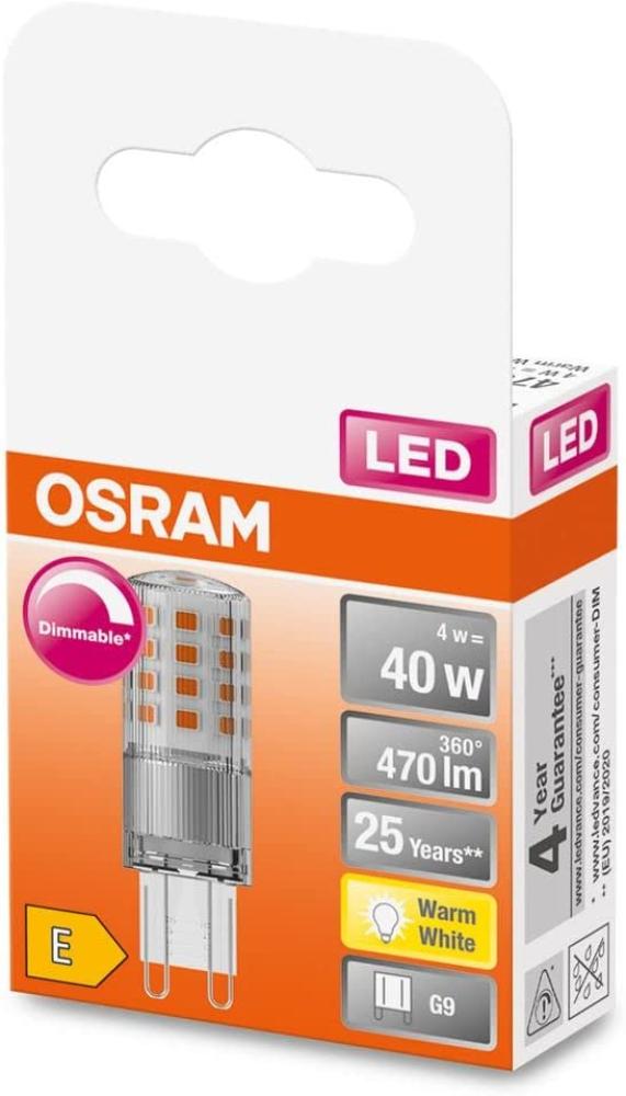 Osram LED-Lampe PIN 4,4W/827 (40W) clear dimmable G9 Bild 1