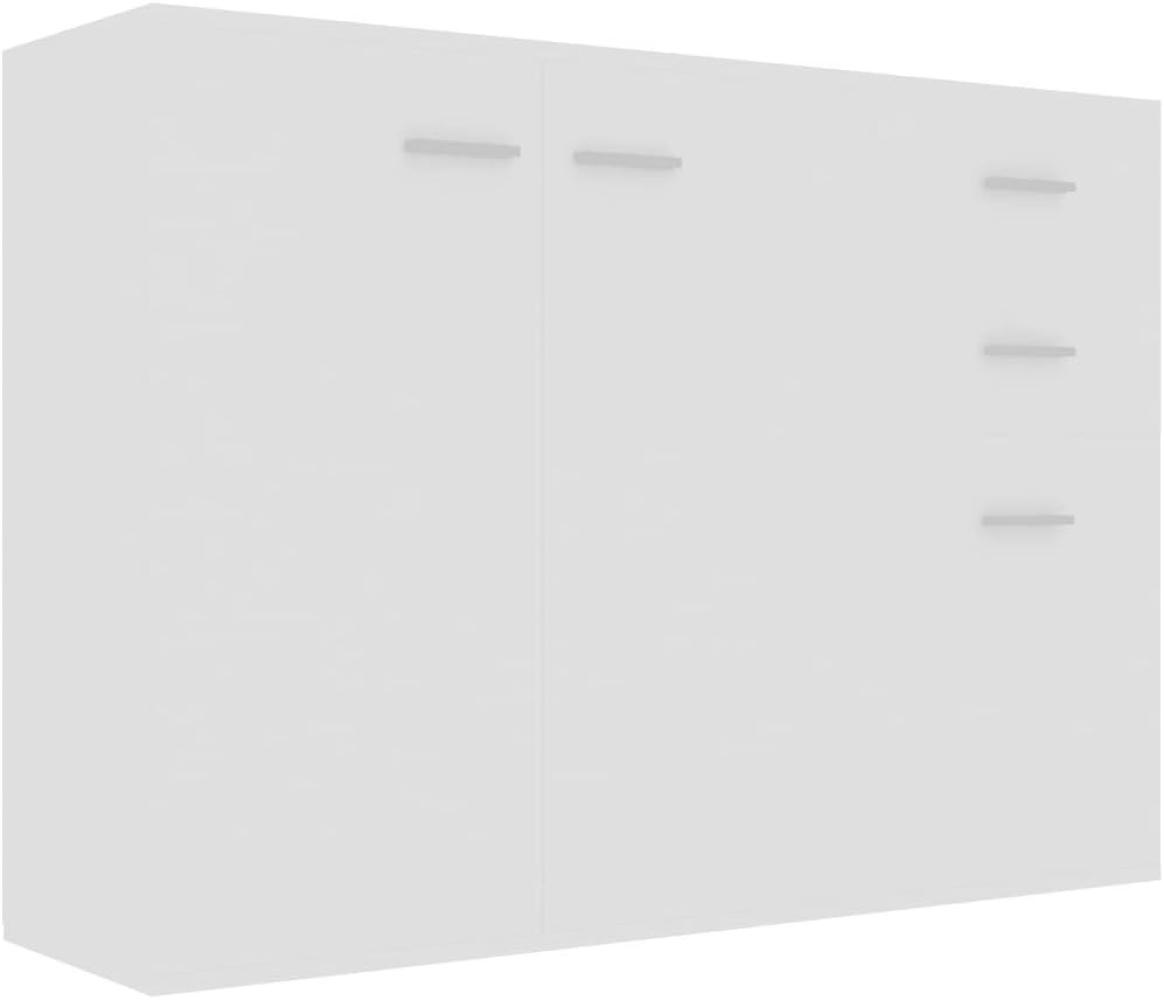 YALEO Sideboard große Kommode Weiß, Highboard oder Anrichte, Diele, Flur, Highboard, Mehrzweckschrank - 105x30x75 cm Bild 1