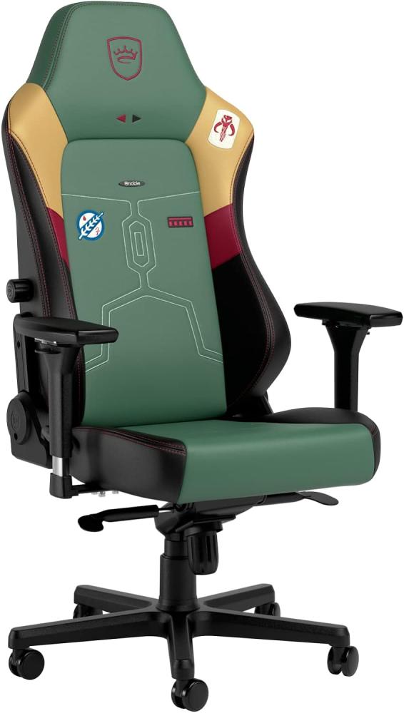 noblechairs Hero Komfortable und Langlebige Gaming Stuhl, Perfekt Optimierte Ergonomie des Stuhls Sorgt für Hohen Sitzkomfort, Belastbarkeit 150 kg, Boba Fett Edition Bild 1