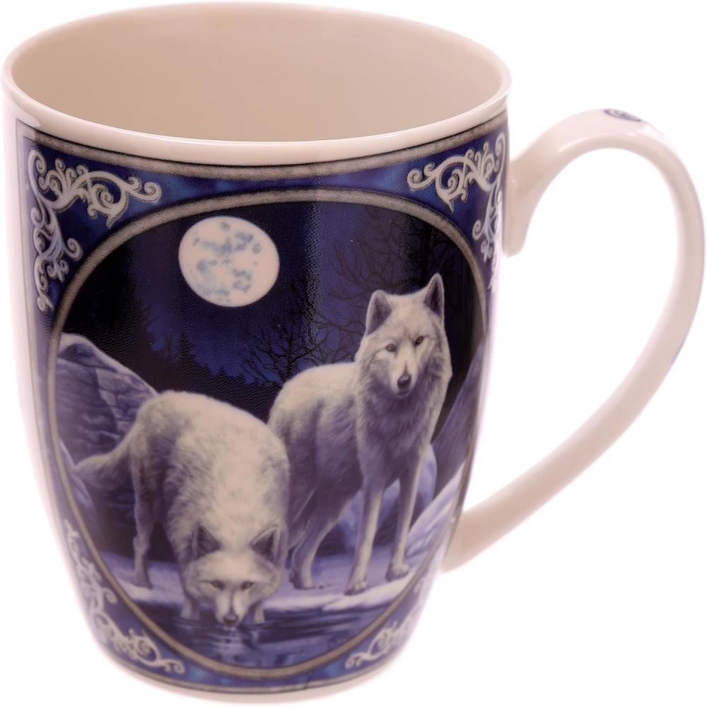 Lisa Parker Winter Krieger Wolf Porzellan Tasse Höhe 10cm Breite 11. 5cm Tiefe 8cm Bild 1