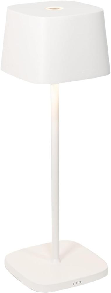 Zafferano, Ofelia Lampe, Kabellose, Wiederaufladbare Tischlampe mit Touch Control, Auch für den Außenbereich Geeignet, Dimmer, 2200-3000 K, Höhe 29 cm, Farbe Weiß Bild 1