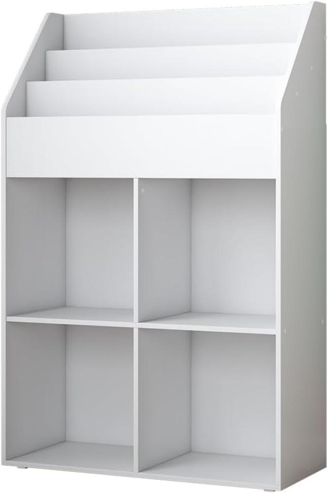 Livinity 'Conny' Kinder Bücherregal, mit Ablagen, Spanplatte, Weiß, 72 x 111 cm Bild 1