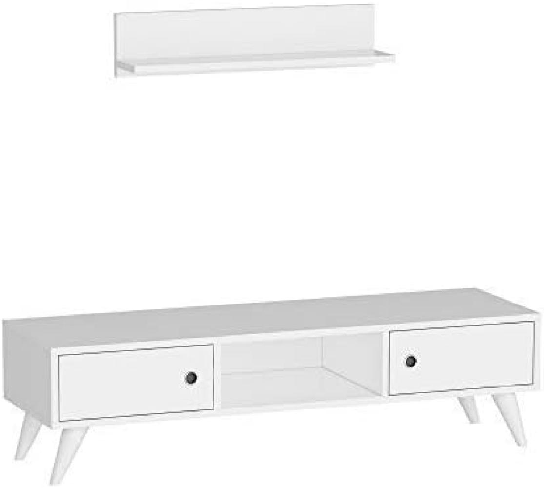 Homemania 'Aspen' TV-Tisch, Weiß,130x40x35 cm Bild 1