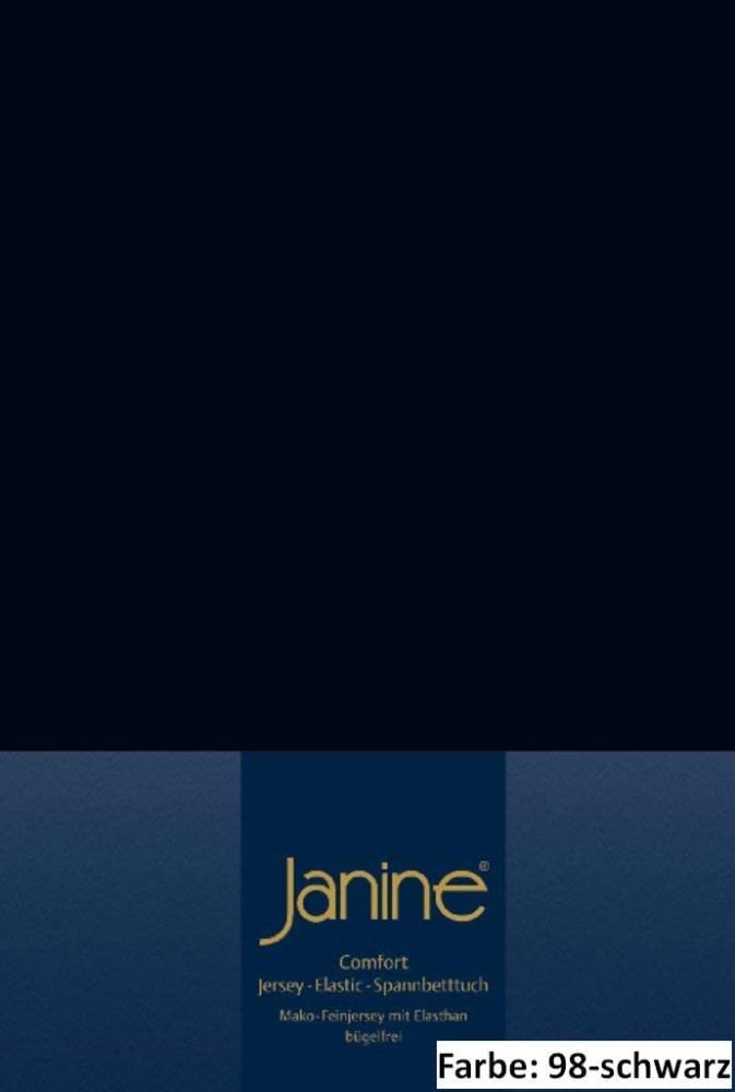 Janine Design Spannbettlaken - 150 x 200 cm - schwarz Bild 1
