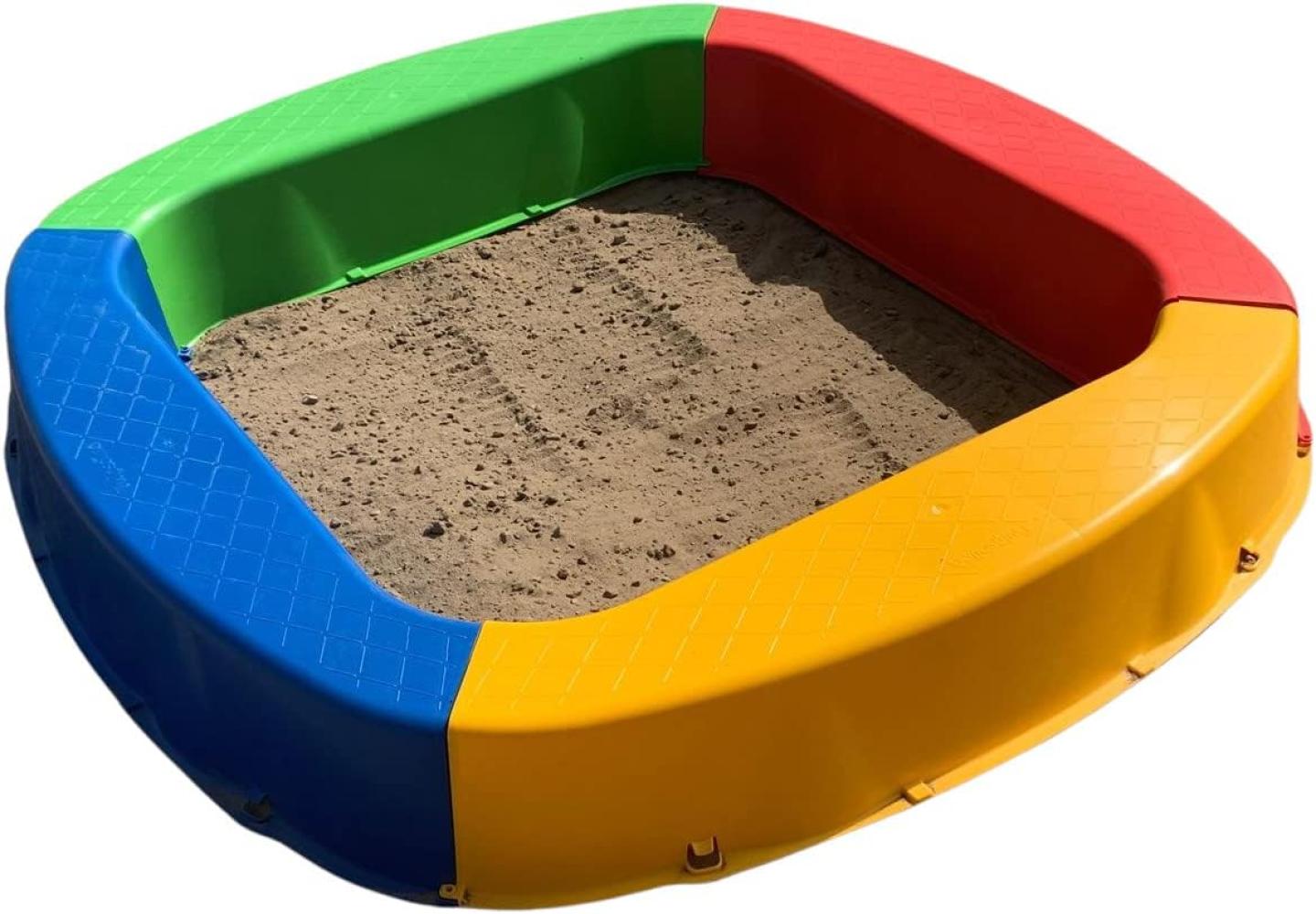\"Buri Premium Sandkasten aus Kunststoff in verschiedenen Farben 150 x 150 x 20 cm Made in Germany bunt\" Bild 1