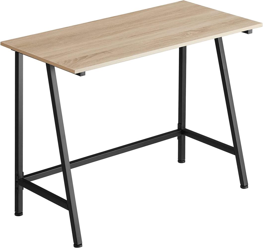 Schreibtisch Newton 100x50x77cm - Industrial Holz hell, Eiche Sonoma Bild 1