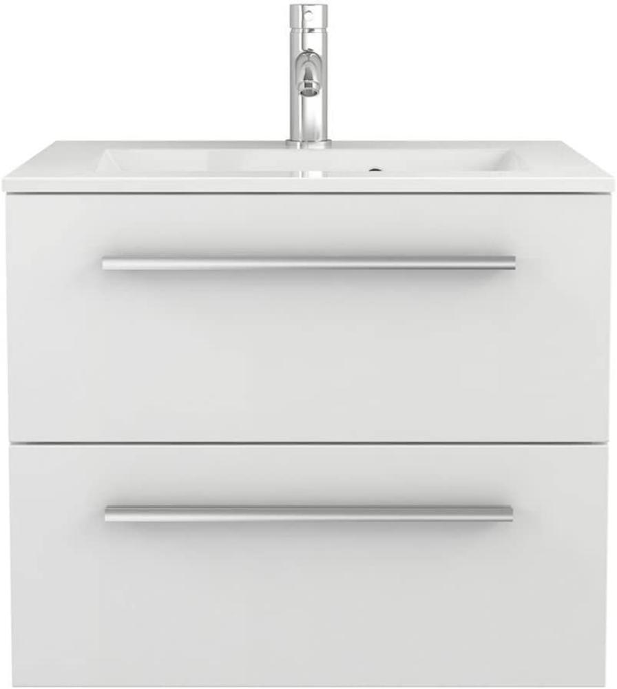 Sieper I Waschtischunterschrank 60 x 50 cm mit Waschtisch, Libato Badezimmermöbel, Badezimmerunterschrank I Weiß Bild 1