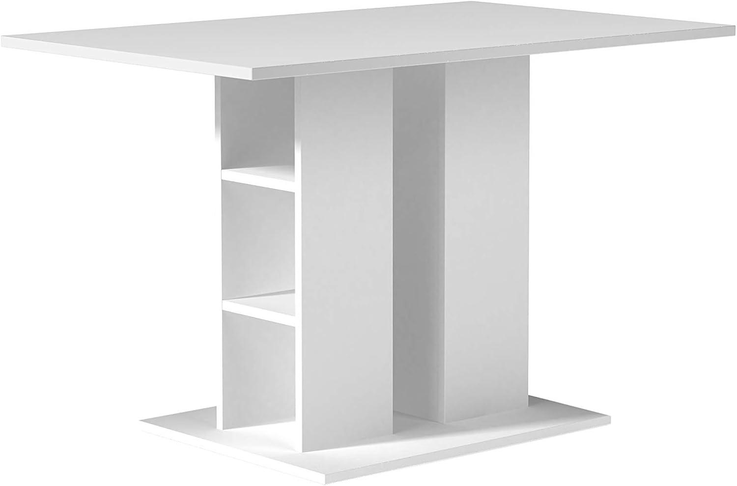 Homexperts Mulan 110 Esstisch, Holzwerkstoff, weiß, 70 x 110, H 75 cm Bild 1