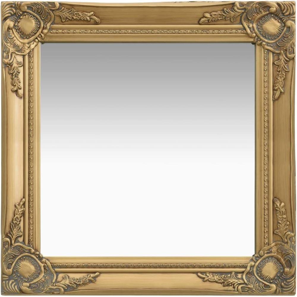 vidaXL Wandspiegel im Barock-Stil 50 x 50 cm Golden Bild 1