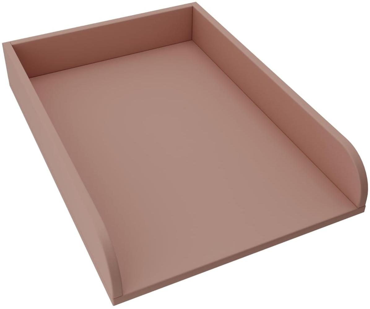 REGALIK Wickelaufsatz für Kommode 72cm x 50cm - Abnehmbar Wickeltischaufsatz für Kommode in Rose - Abgeschlossen mit ABS Material 2mm mit Abgerundeten Frontplatten Bild 1