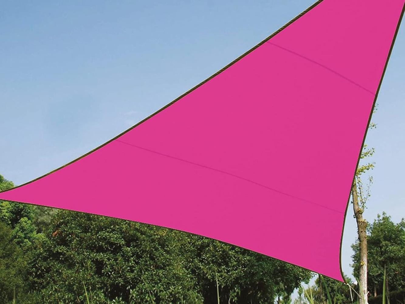 Sonnensegel Dreieck Pink 5m - Sonnenschutzsegel für Balkon / Terrassensegel Bild 1