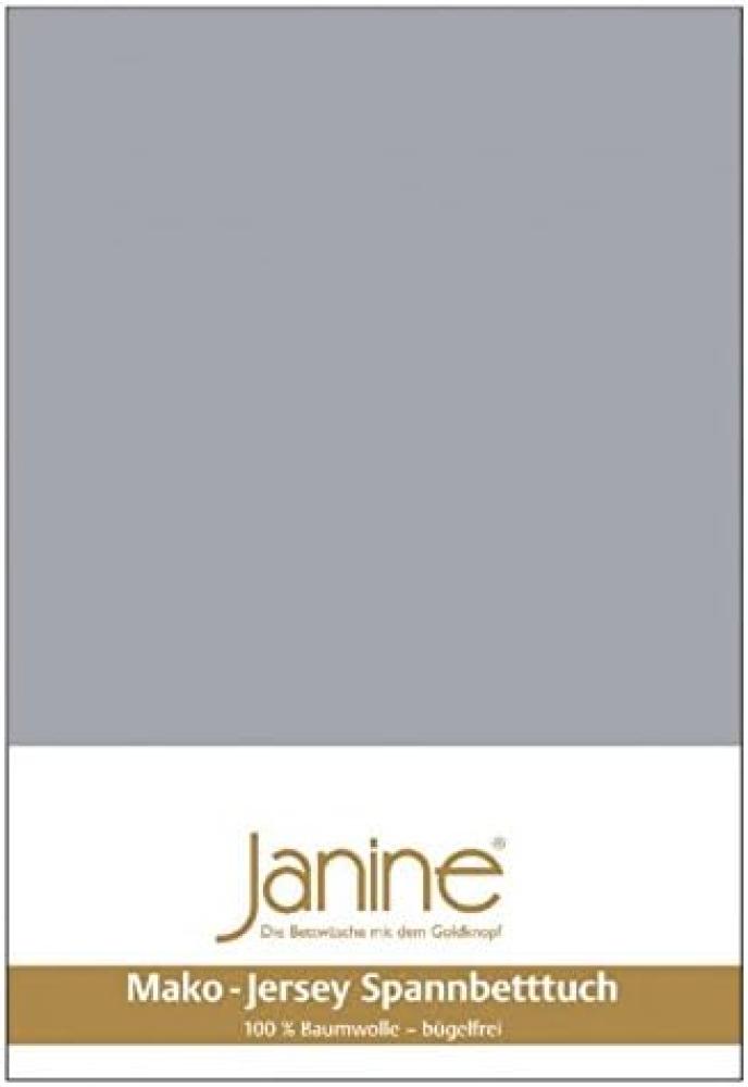 Janine Mako Jersey Spannbetttuch Bettlaken 140-160x200 cm OVP 5007 28 platin Bild 1