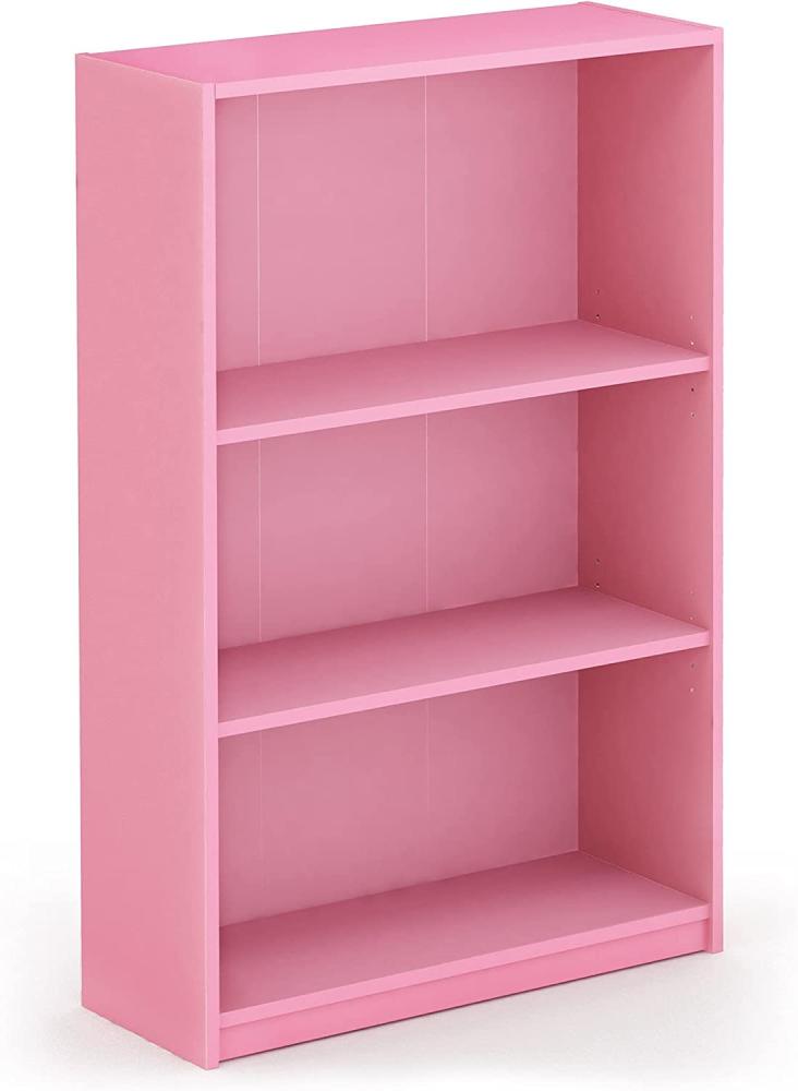 Furinno JAYA Einfaches Bücherregal, Rosa, 24. 13 x 24. 13 x 102. 36 cm Bild 1
