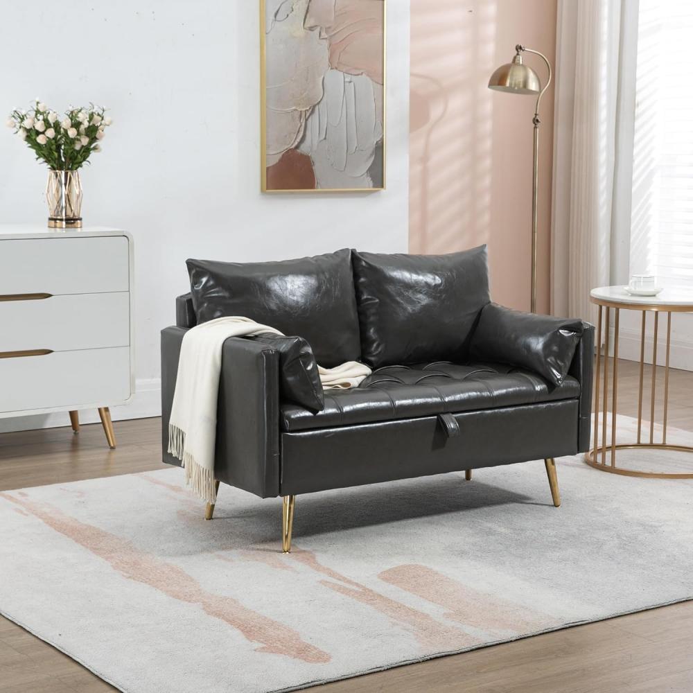 Sofa Sysmä 2-Sitzer Grau matt [en. casa] Bild 1