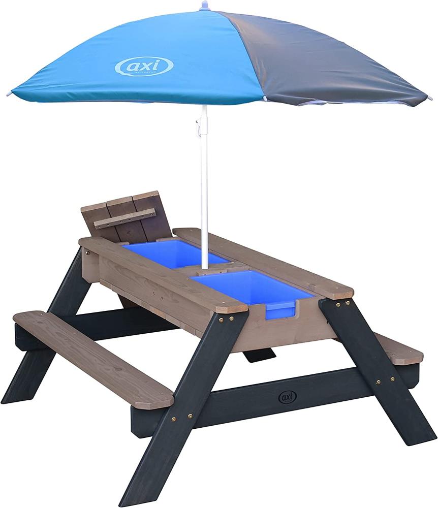 AXI 'Nick' Matsch-und Spieltisch mit Sonnenschirm, anthrazit/grau Bild 1