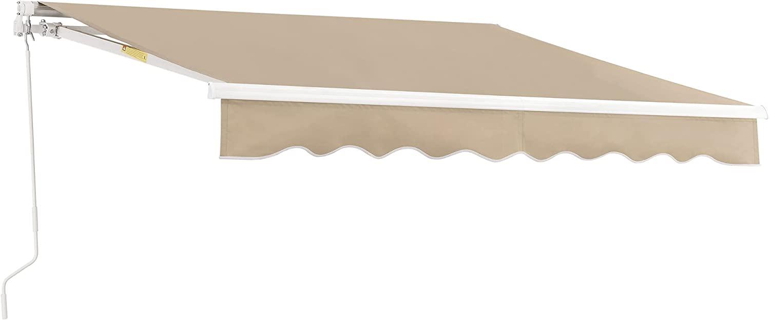 Gelenkarmmarkise Bitonto 300x250cm mit Handkurbel Beige [en. casa] Bild 1