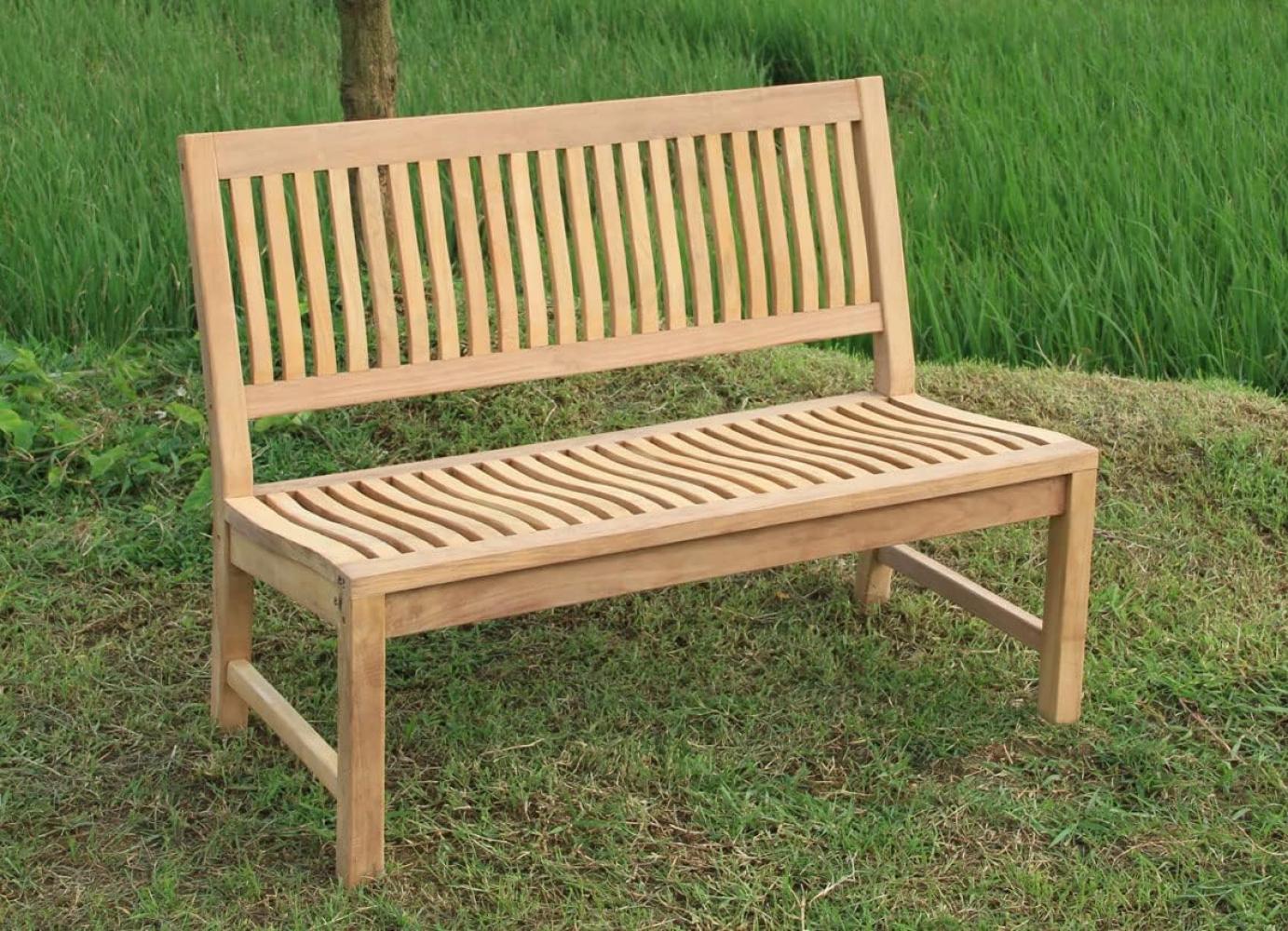 Premium Teak Gartenbank Kingsbury Teakbank Parkbank Teakbank nachhaltig 120cm Bild 1