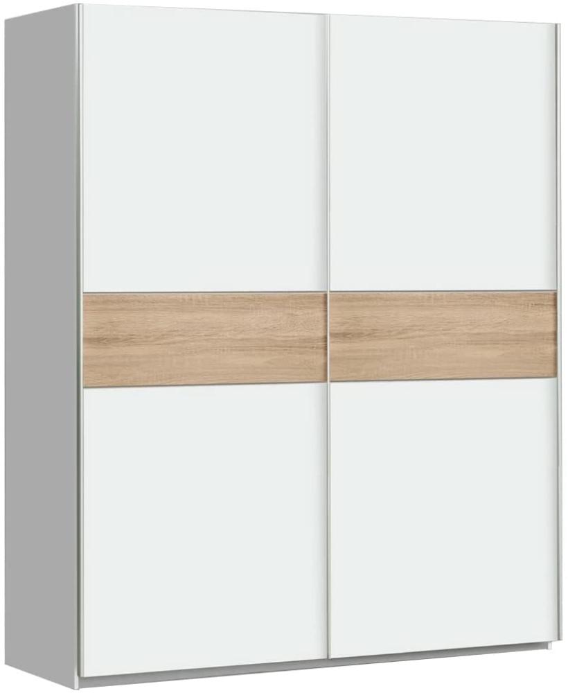 Schwebetürenschrank Wisal 18 weiß Sonoma Eiche 150x191x61 cm Bild 1