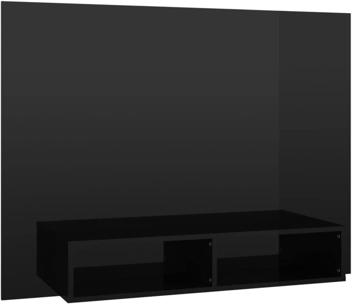 TV-Wandschrank Hochglanz-Schwarz 120x23,5x90 cm Spanplatte [808276] Bild 1
