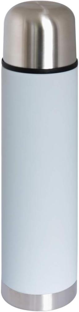Thermosflasche Edelstahl hellgrau 0,5 Ltr. Isolierkanne Bild 1