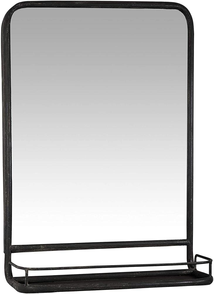 Laursen Wandspiegel mit Ablage, Metall schwarz, 70 x 49 cm (3129-25) Bild 1