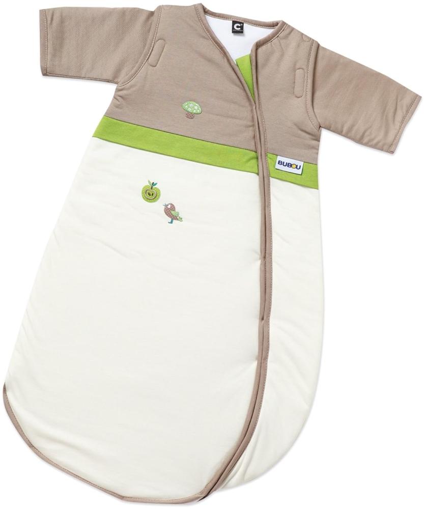 Gesslein Bubou Design 145: Temperaturregulierender Ganzjahreschlafsack/Schlafsack für Babys/Kinder, Größe 110, Natur mit Waldmotiv Bild 1