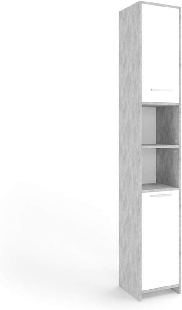 VICCO 'Kiko Hochschrank, Weiß, Beton190 x 30 cm Bild 1