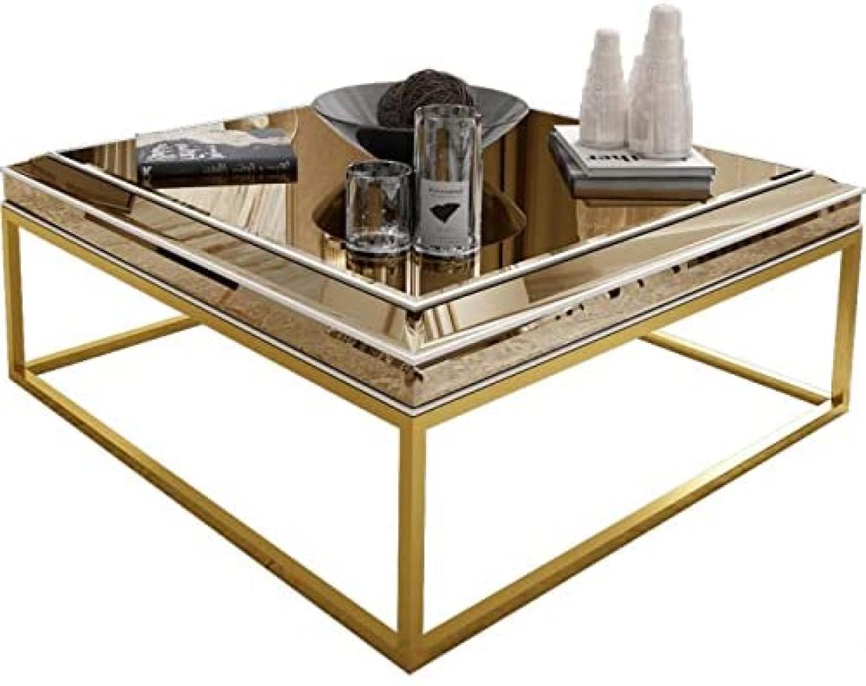 Monaco Designer-Couchtisch Wohnzimmertisch Sofatisch Beistelltisch Kleintisch mit Spiegelplatte Bild 1
