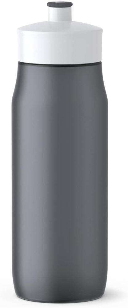 Emsa Sport-Trinkflasche Squeeze, Sportflasche, Wasserflasche, PE-Kunststoff, Anthrazit, 600 ml, 518086 Bild 1