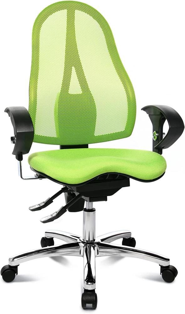Topstar ST19UG05 Sitness 15, ergonomischer Bürostuhl, Schreibtischstuhl, inkl. höhenverstellbare Armlehnen, Bezugsstoff apfelgrün Bild 1