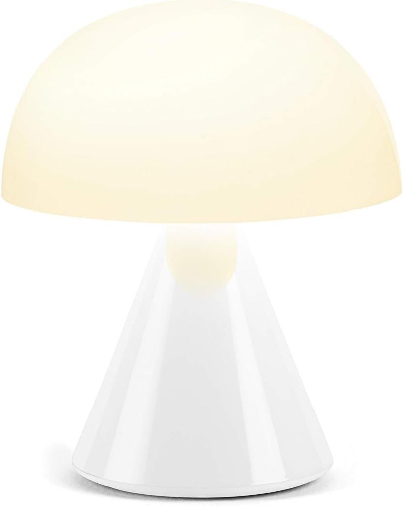 Lexon MINA Mini wiederaufladbare kabellose LED-Tischlampe, für Nachttisch oder Schreibtisch, mit Dimmer, bis zu 12 Stunden Akkulaufzeit - Weiß Bild 1