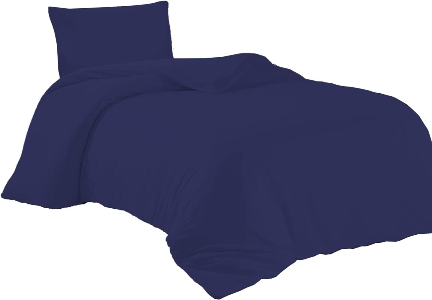 livessa Bettwäsche 140x200 2teilig Baumwolle - Bettwäsche mit Reißverschluss: Bettbezug 140x200 cm + Kissenbezug 80x80 cm, Oeko-Tex Zertifiziert, aus%100 Baumwolle Jersey (140 g/qm), atmungsaktiv Bild 1