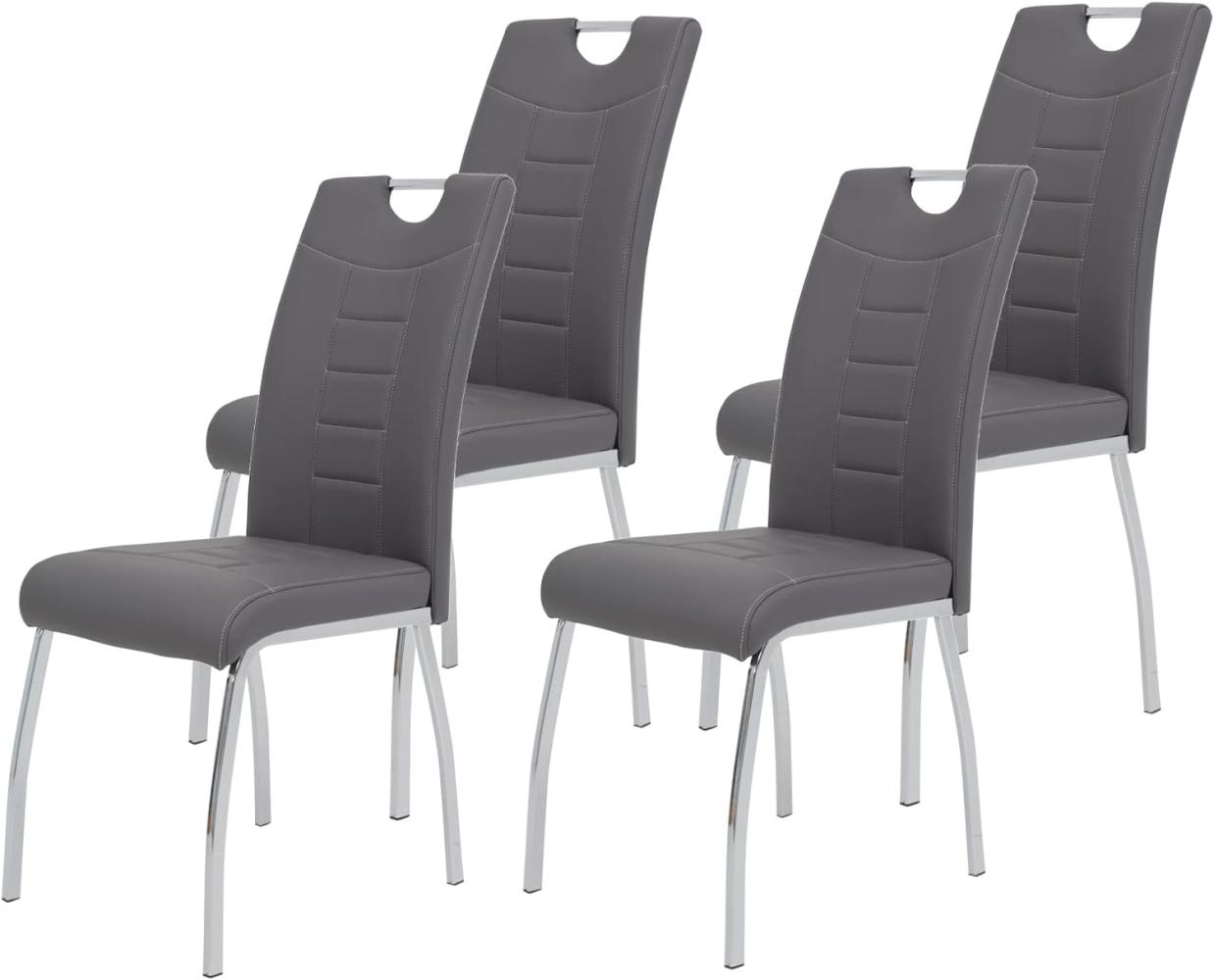 Esszimmerstühle Stühle Vierfußstuhl 4er Set ALIDA Grau Bild 1
