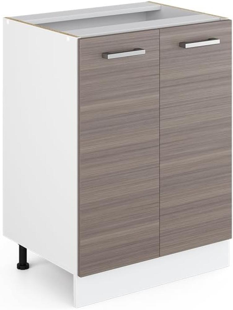 Vicco Küchenunterschrank R-Line, Grau/Weiß, 60 cm, AP Anthrazit Bild 1