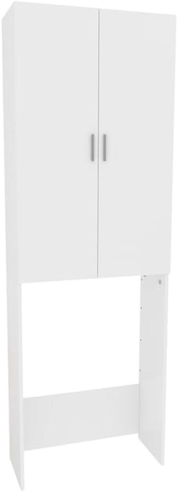 Livinity 'Martha' Waschmaschinenschrank, geschlossen, Spanplatte, Weiß, 64 x 190 cm, Hochschrank Bild 1