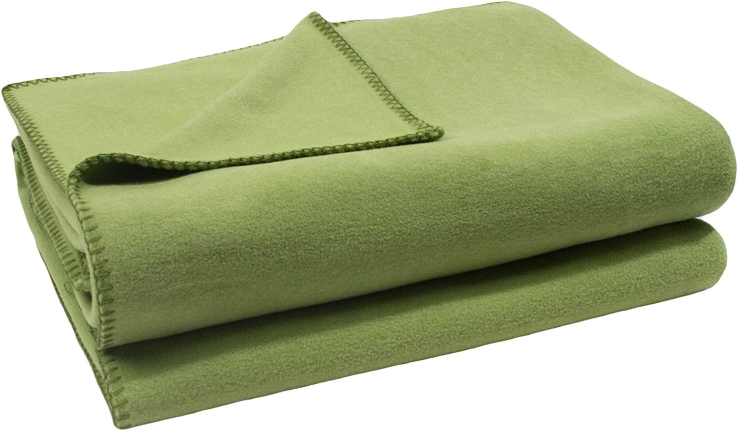 Zoeppritz Soft-Fleece Decke green 490 160x200 cm Modell 650 Bild 1