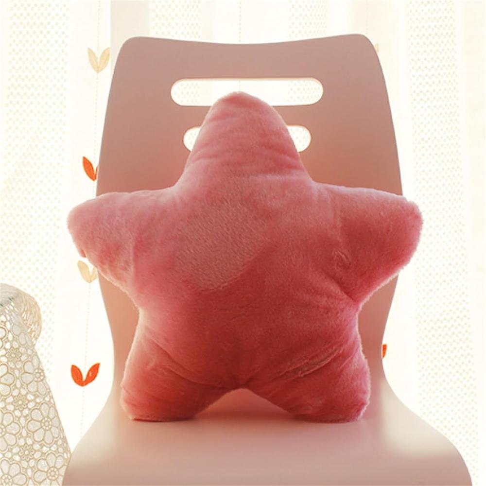 38 cm Kuschelkissen Kinder Sternkissen Weiche Flauschige Sternform Zierkissen Sofakissen, Plüsch Kissen Dekokissen für Kinderzimmer Schlafzimmer Deko (Rosa) Bild 1