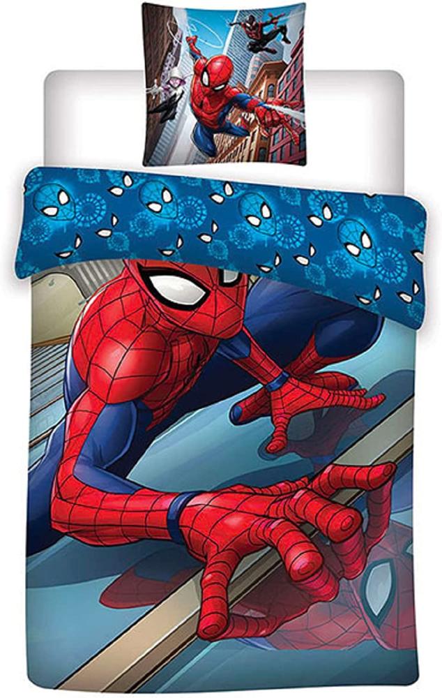 Spiderman City Bettwäsche, 80 x 80 cm + 135 x 200 cm 100% Baumwolle Bild 1