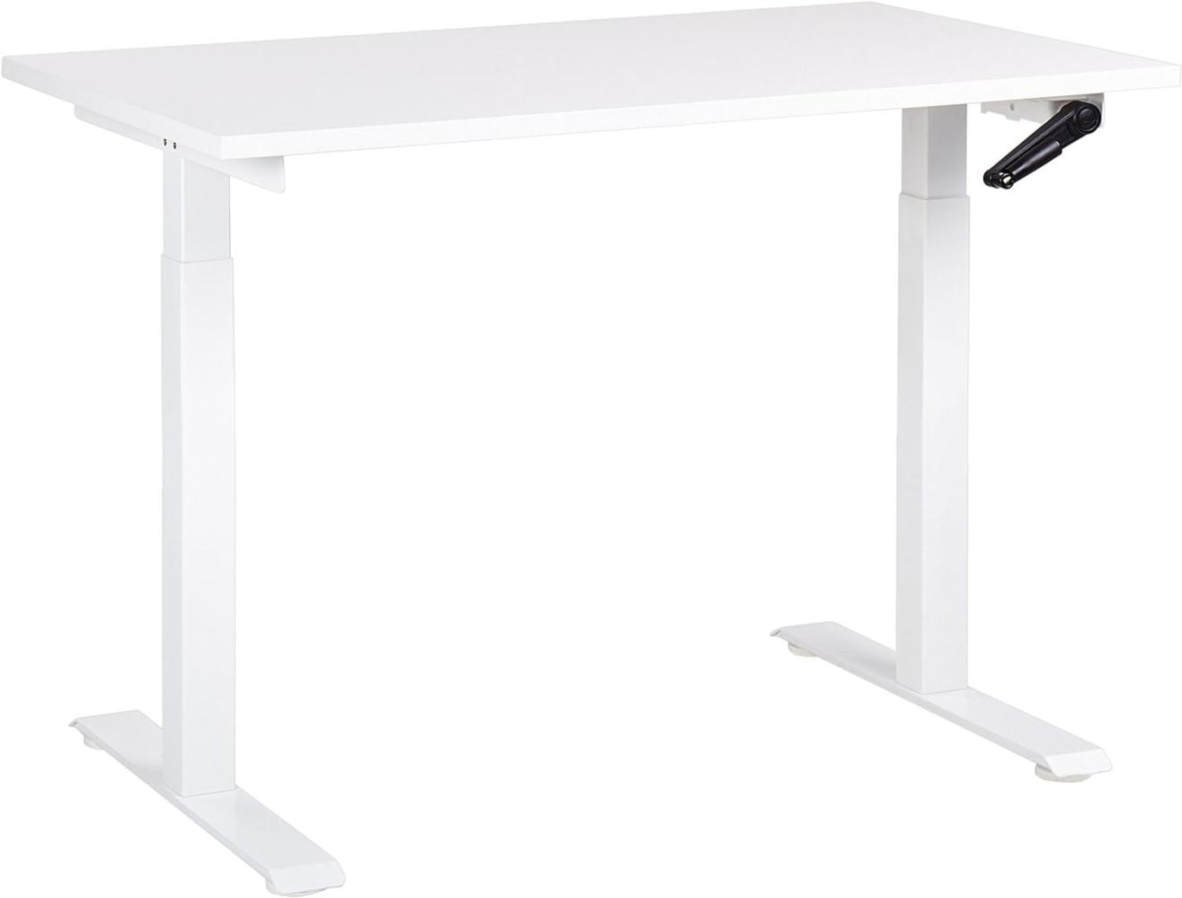 Schreibtisch weiß 120 x 72 cm manuell höhenverstellbar DESTINES Bild 1
