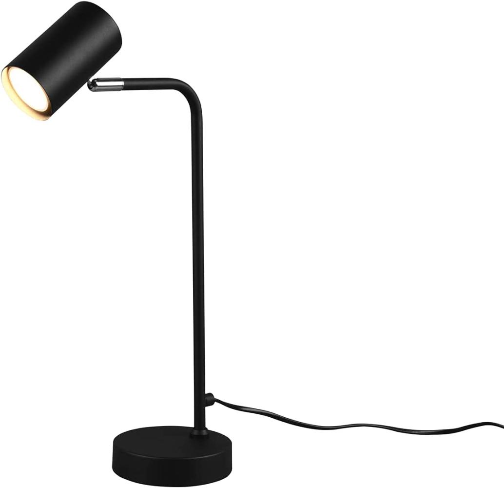 LED Schreibtischlampe in Schwarz matt, Spot schwenkbar, Höhe 45cm Bild 1