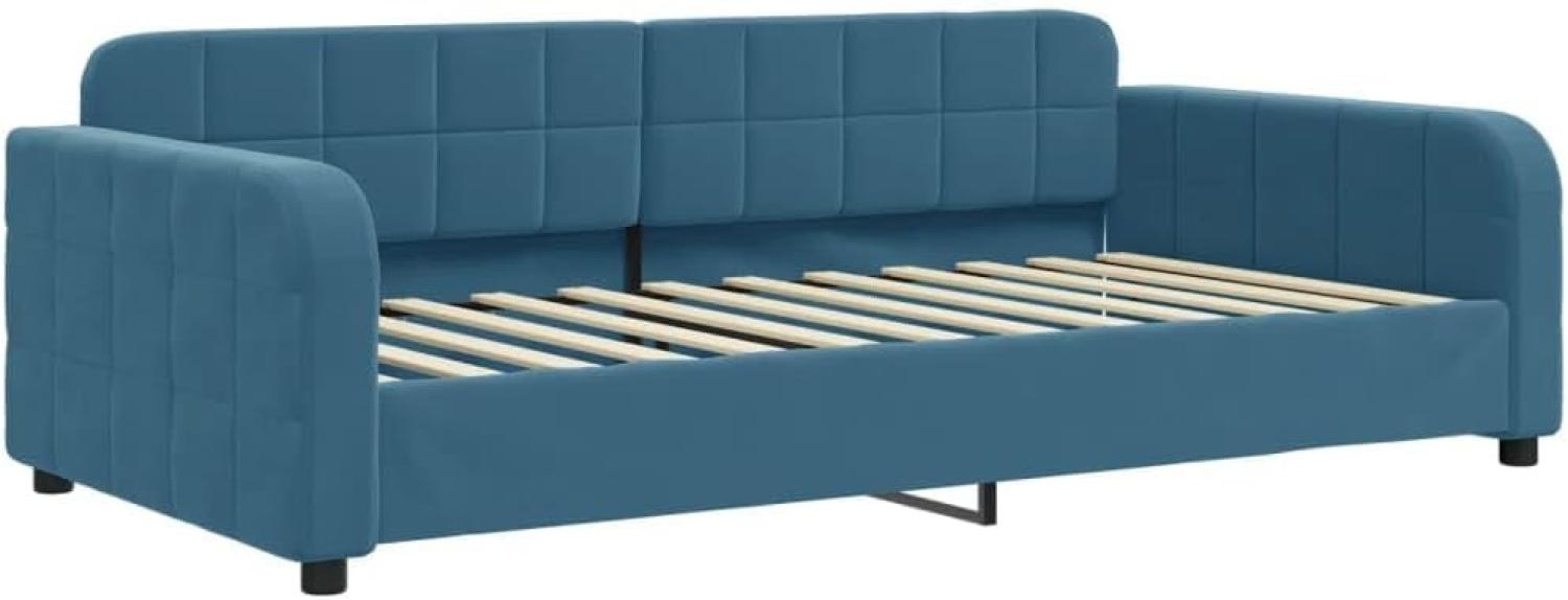 vidaXL Tagesbett Blau 90x200 cm Samt 354057 Bild 1