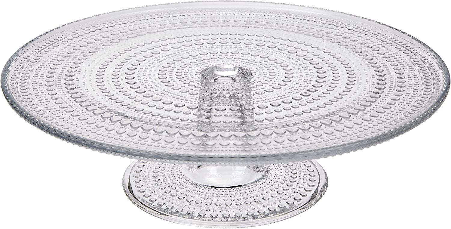 Kuchenplatte mit Fuß – 31,5 cm - Klar Kastehelmi Iittala Servierplatte, Handpflege Bild 1