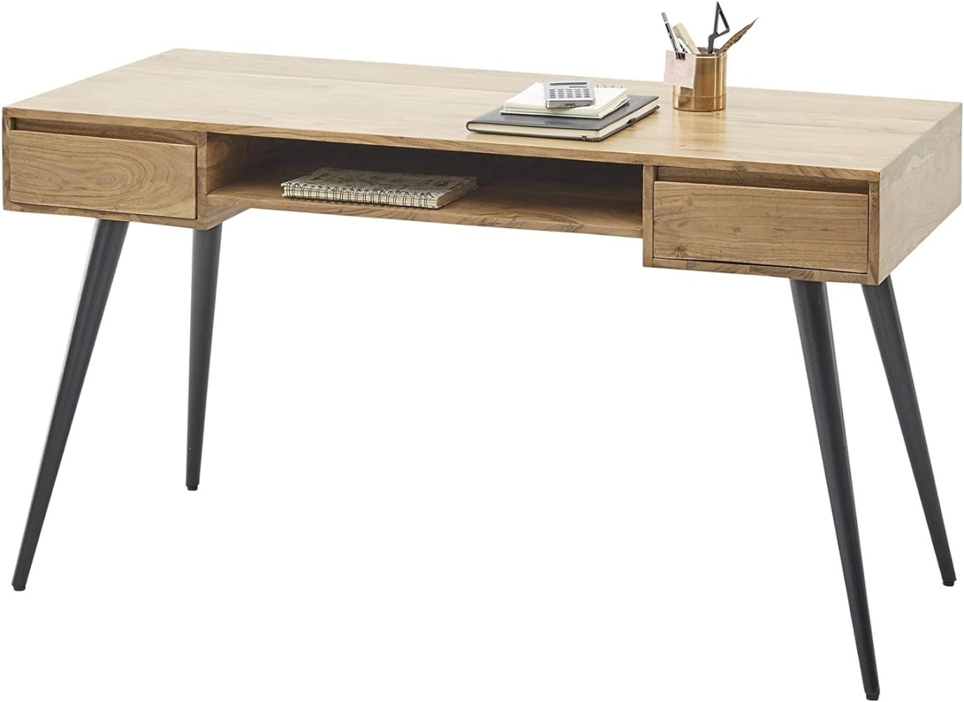 Schreibtisch >Svea< in Akazie aus Holz - 140x78x60cm (BxHxT) Bild 1