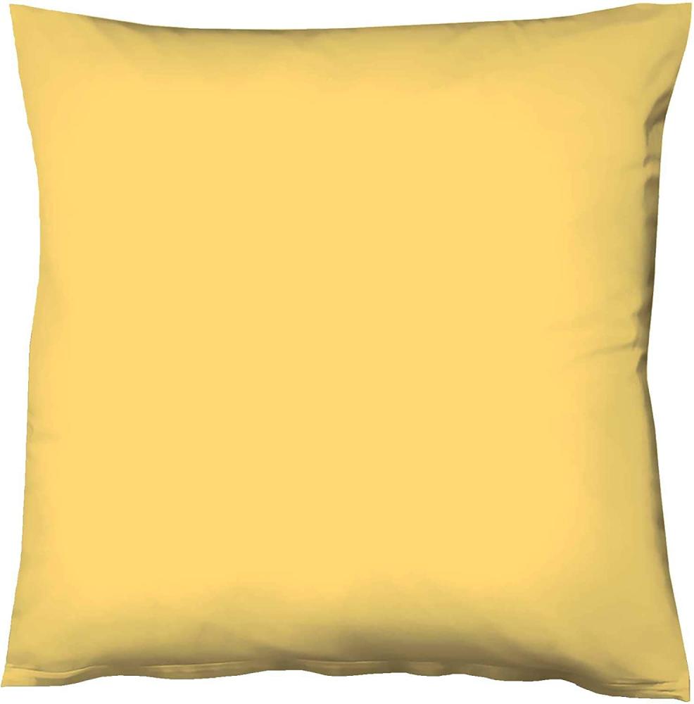 Fleuresse Mako-Satin-Kissenbezug uni colours Farbe gelb 2006 50/50 Bild 1