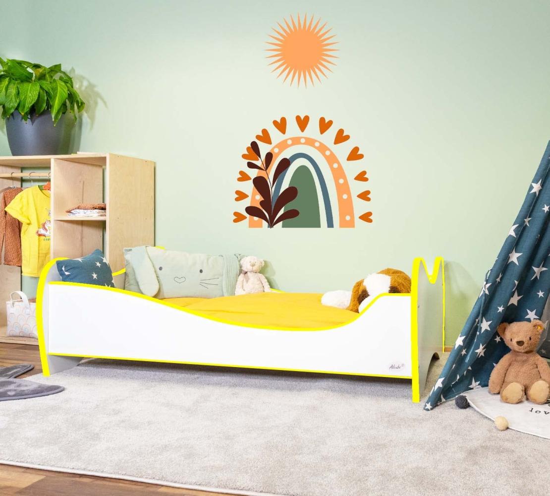 Kinderbett Swing 70x140 cm gelb Bild 1
