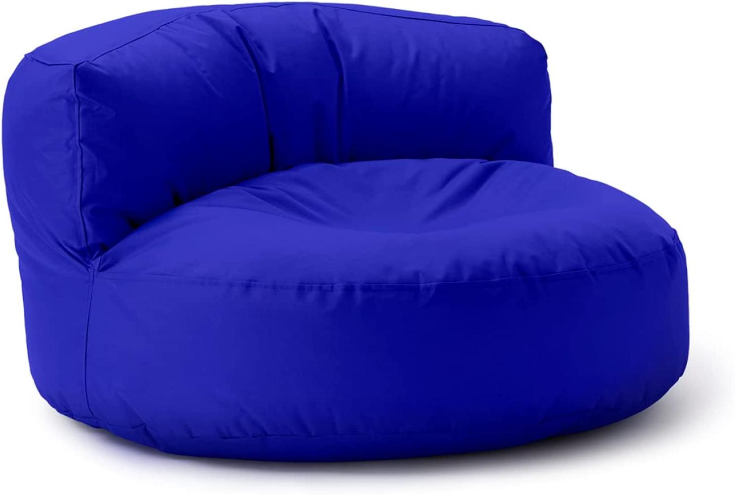 Lumaland Outdoor Sitzsack-Lounge, Rundes Sitzsack-Sofa für draußen, 320l Füllung, 90 x 50 cm, Royalblau Bild 1