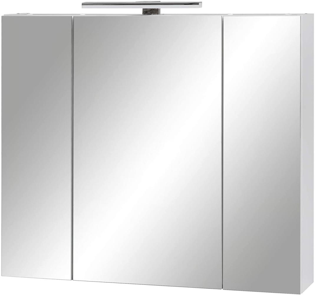 Schildmeyer Limone Spiegelschrank, Holzwerkstoff, weiß matt, 80 x 70,7 x 16 cm (BxHxT) Bild 1
