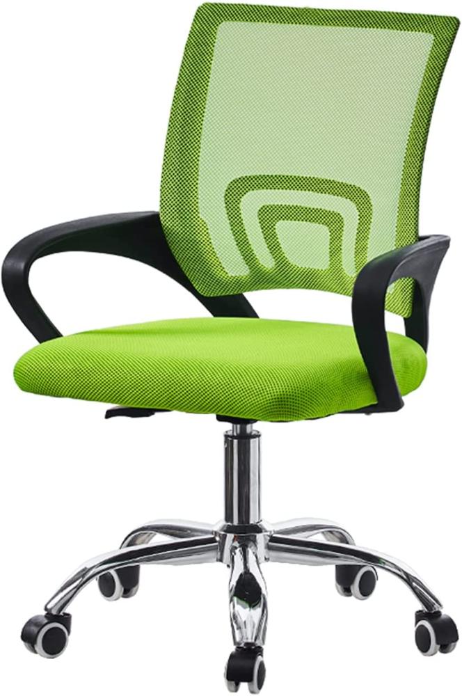 CLIPOP Bürostuhl, moderner, ergonomischer Drehstuhl, höhenverstellbar, mit Lendenwirbelstütze, bequem gepolsterter Netzstuhl grün Bild 1