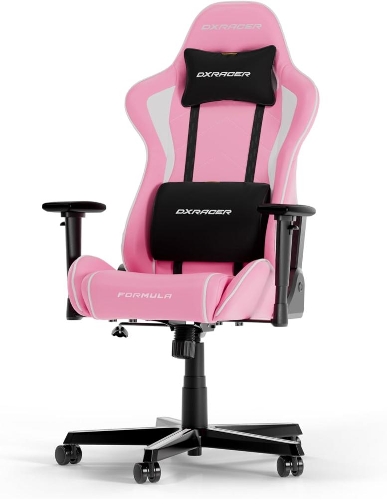 DXRacer (das Orginal Formula F08 Gaming Stuhl, Kunstleder, Pink/Weiß, bis zu 185 cm Bild 1
